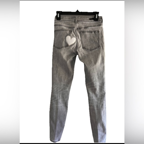 Anthropologie Pilco And The Letterpress Jeans Size 25 Gray Distressed High Waist - Picture 2 of 8